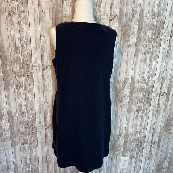 Talbots Navy Blue Sleeveless Knit Dress size Large - Picture 3 of 4